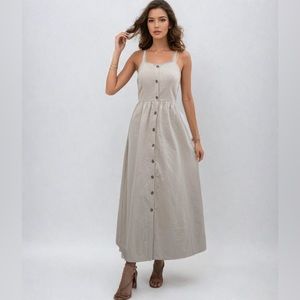Cotton Button Front Cami Dress